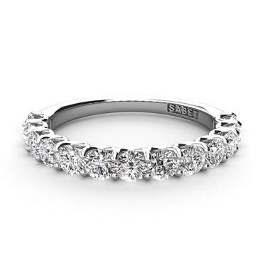 U Style Diamond Wedding Band 13 Diamonds 1.01ct